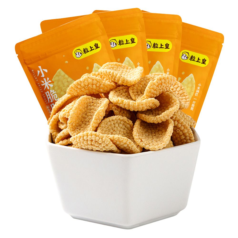 粒上皇 小米脆脆150g*4 孜然味锅巴薯片零食小吃网红休闲食品