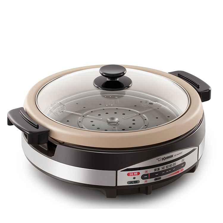 象印zojirushi烧烤火锅两用一体锅 烧烤蒸煮多功能 5.3l ep-rah30c