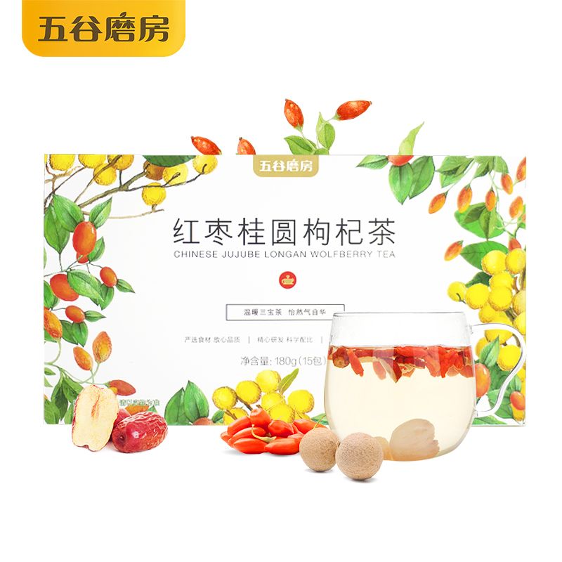 五谷磨房 红枣桂圆枸杞茶180g（15包）