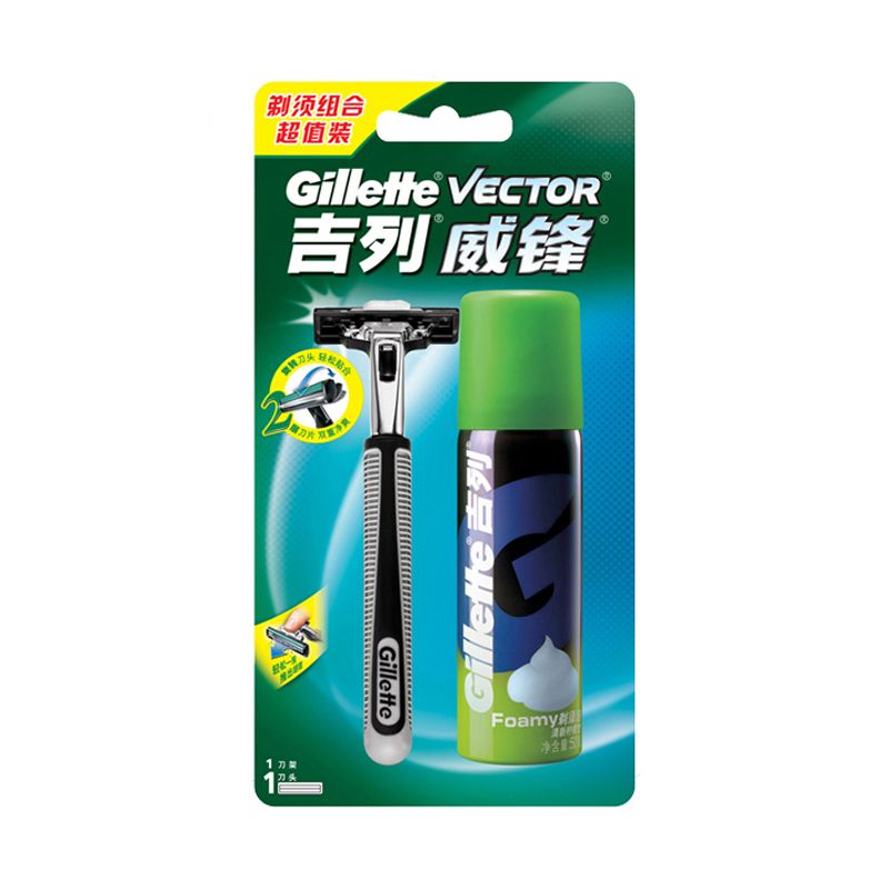 吉列 威锋旋转双层刀架剃须泡超值组合装（新旧包装随机发货）