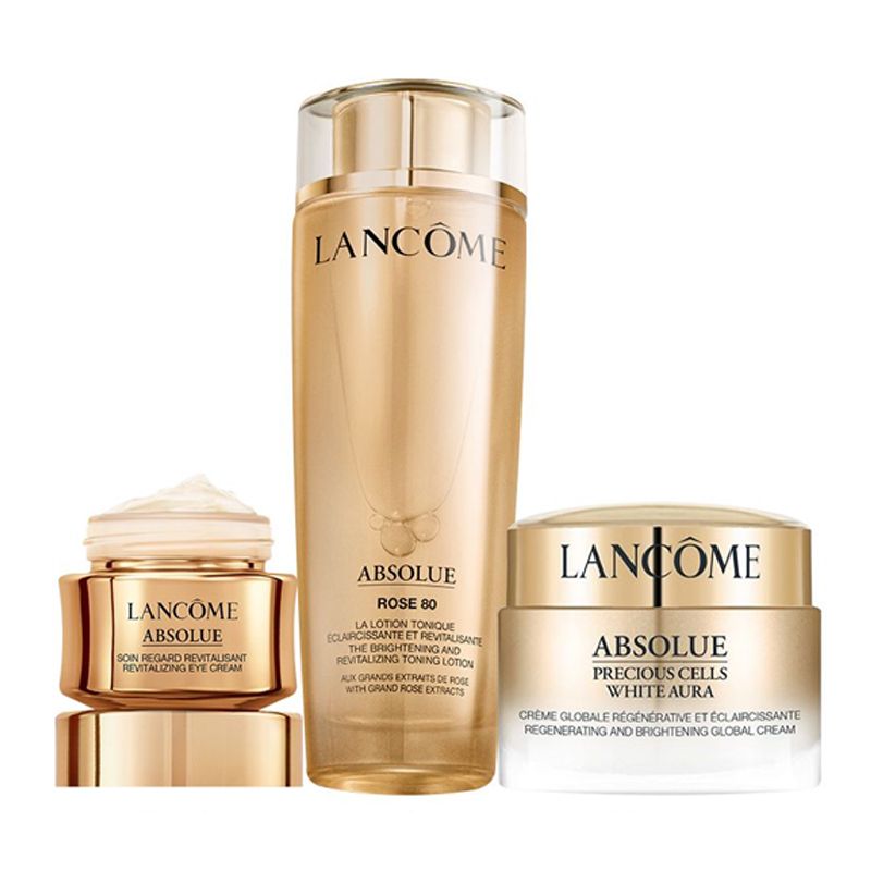Lancome/兰蔻 菁纯臻颜3件套面霜60ml+精粹水150ml+眼霜20ml 法国进口 抗皱抗衰老 Star Beauty 