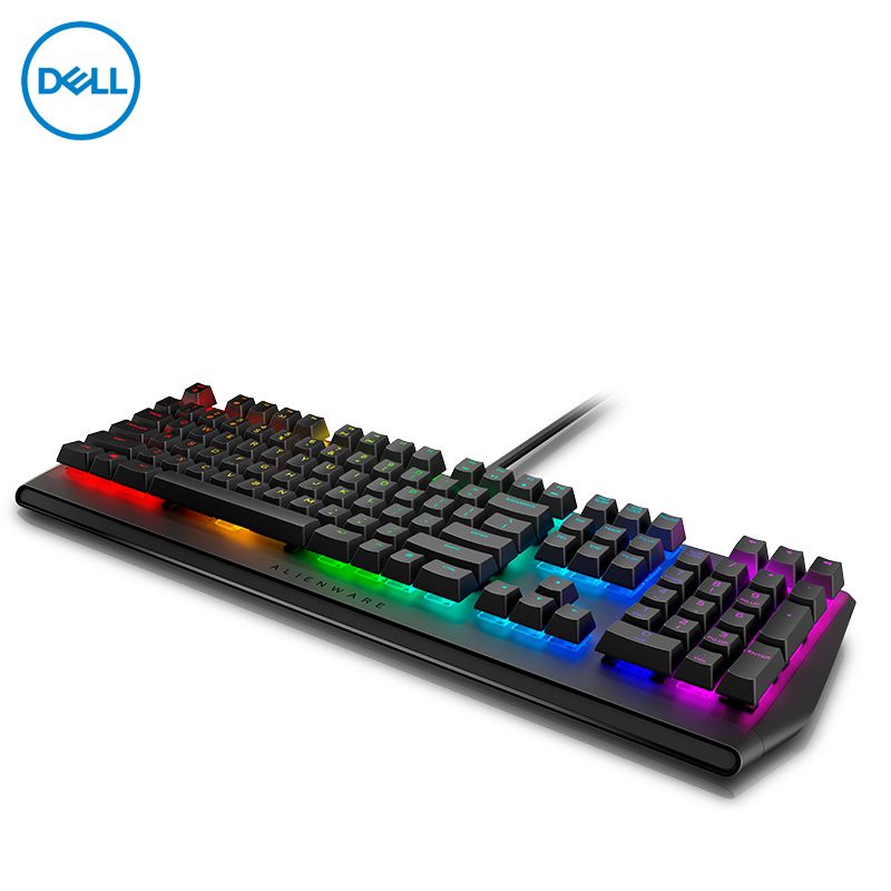 DELL 外星人 ALIENWARE AW410K 机械键盘Cherry茶轴游戏联动RGB灯效有线USB  