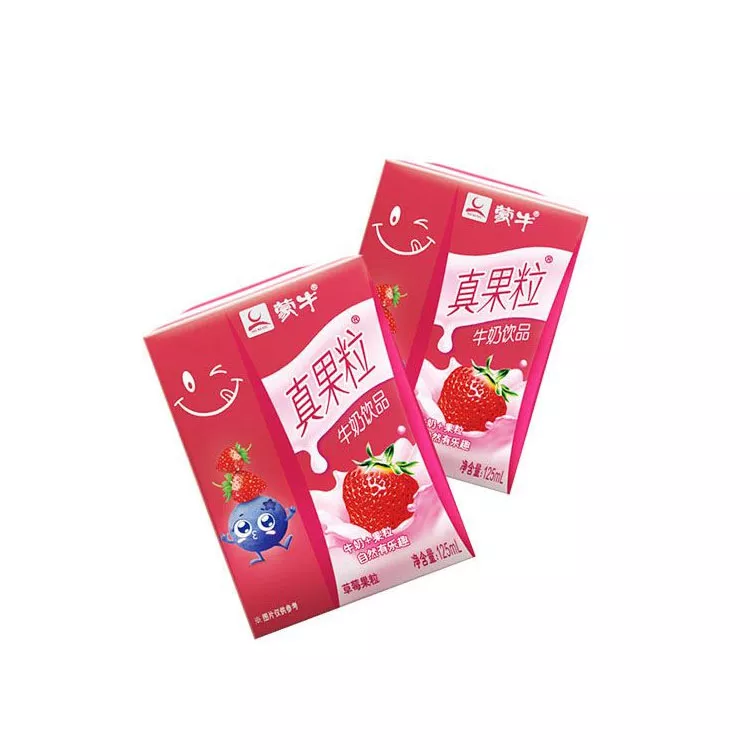 蒙牛 mini真果粒草莓果粒牛奶饮品125mL*20盒 散装