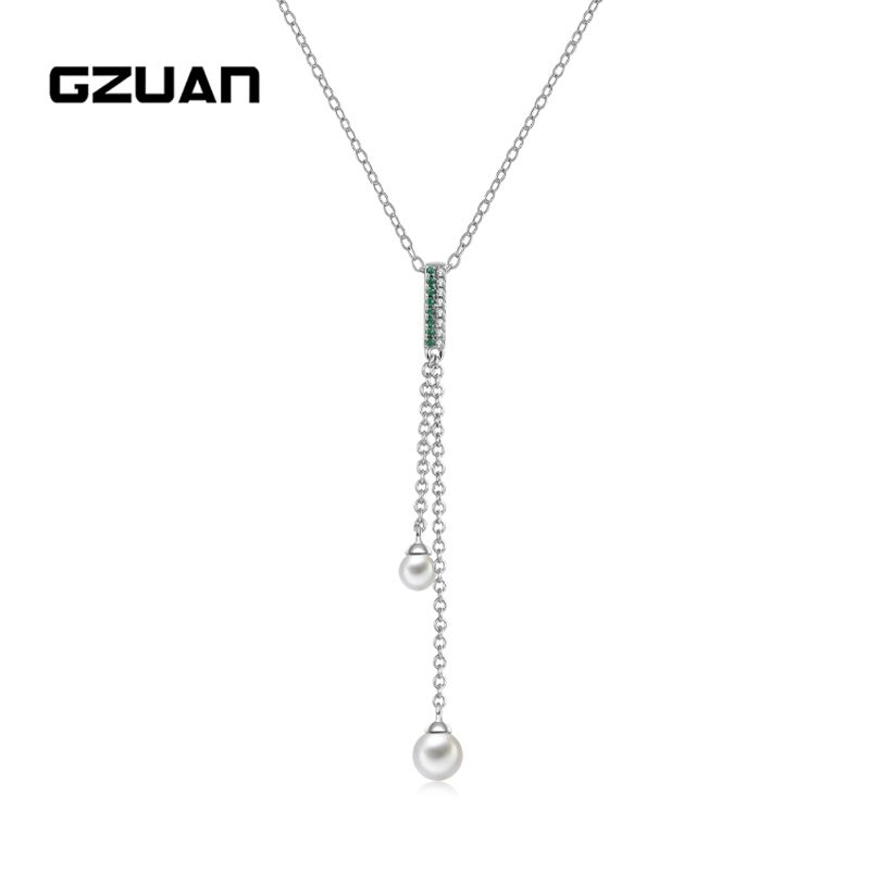 古钻 GZUAN珠宝 Tassels 轻奢时尚inS风女士气质吊坠项链/耳钉耳坠 GZD0002-GZE0002