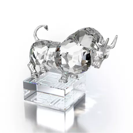 水晶　牛 施华洛世奇（Swarovski）水晶公牛摆件1035340 牛生肖牛年牛气冲天吉祥