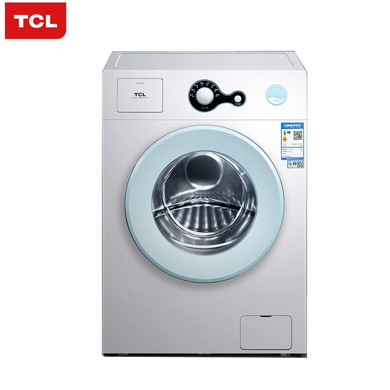TCL 7公斤全自动滚筒洗衣机 一键洗涤 6重智控 蜂巢式护衣内筒 G70L100芭蕾白 