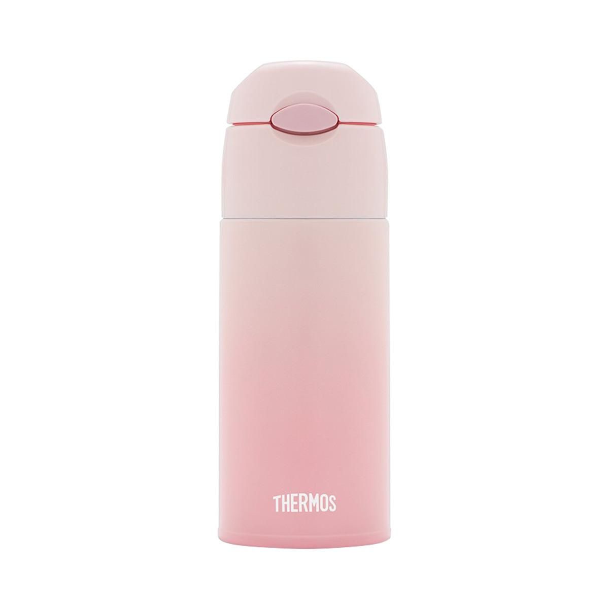 膳魔师 400ml小清新吸管杯水杯保温保冷杯TCMI-400S 桃气玫瑰400ml