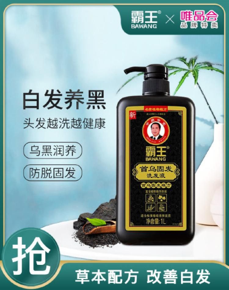 霸王 首乌固发育发洗发水防脱发生发男女士去屑强根固发洗发水改善白发 其他颜色 首乌固发洗发液1L