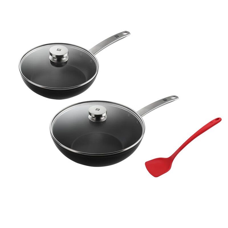 京东直供 双立人（ZWILLING）中式煎炒锅三件套装ZW-EY006可立盖炒菜锅锅具套装 JC