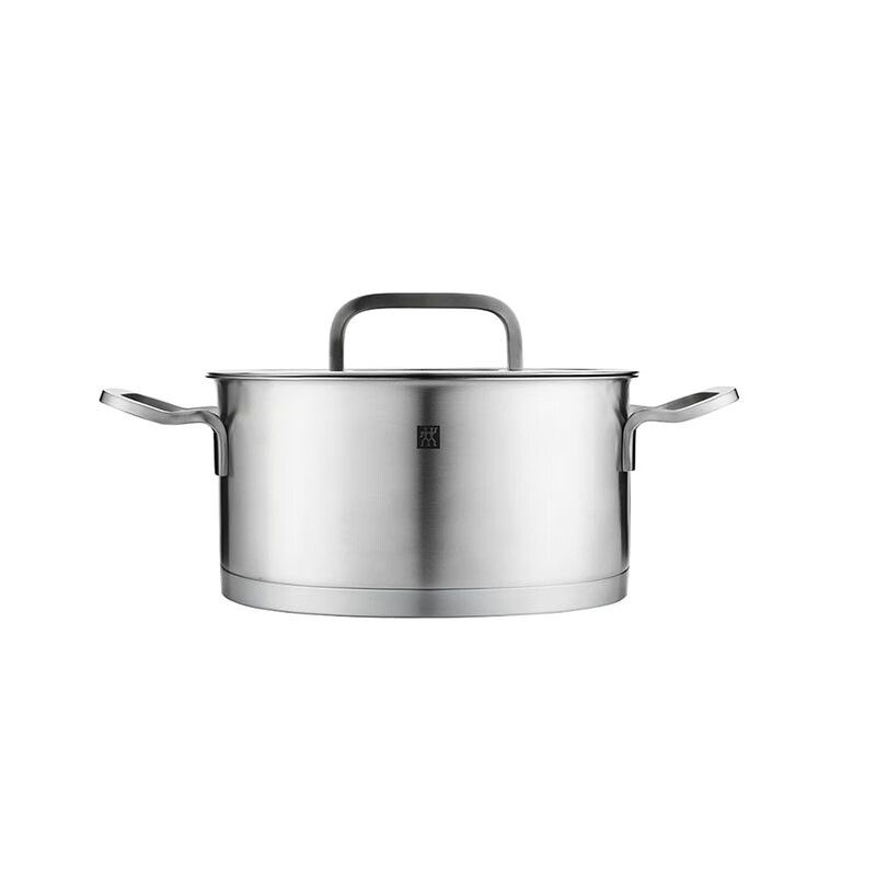 京东直供 双立人（ZWILLING）浅烧锅ZW-C122 不锈钢汤锅家用煲汤焖锅双耳锅20厘米厨房锅具 JC