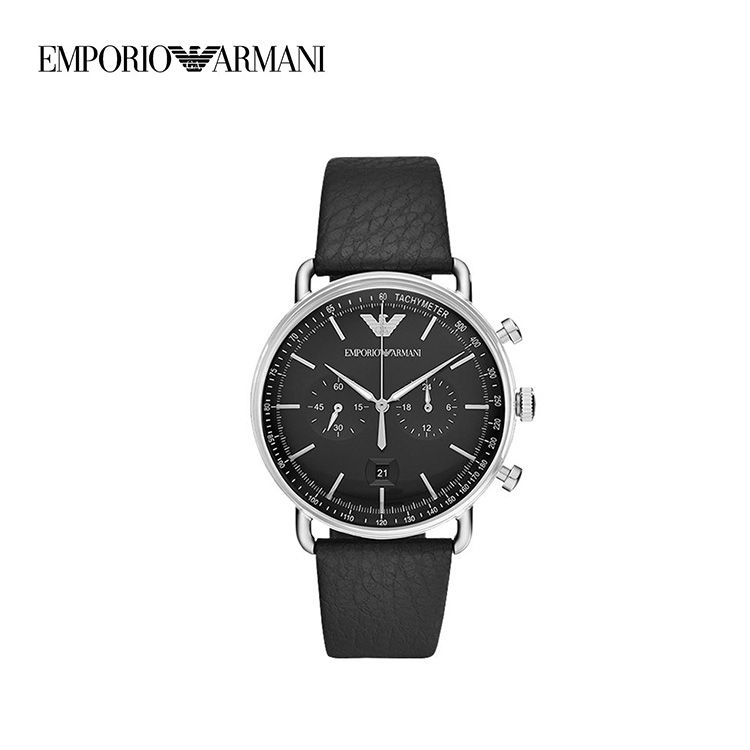 EMPORIO ARMANI 阿玛尼 男士休闲简约皮带欧美表潮流石英腕表 AR11143 意大利进口 出众不凡 XUNAN