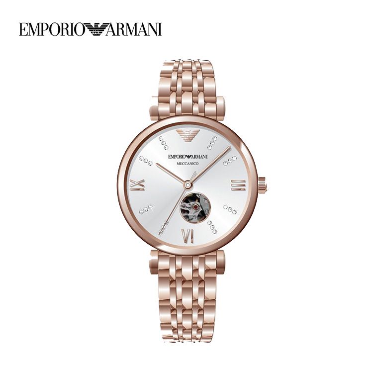 EMPORIO ARMANI 阿玛尼 手表女士全自动机械表AR60023 意大利进口 简约大气 XUNAN