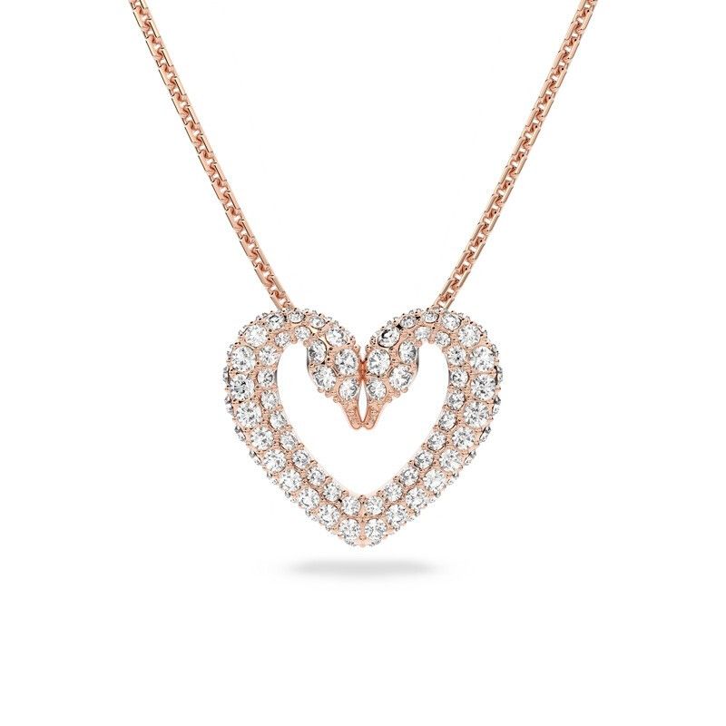 施华洛世奇 SWAROVSKI UNA 无限爱心项链 镀玫瑰金色 5628657-Q