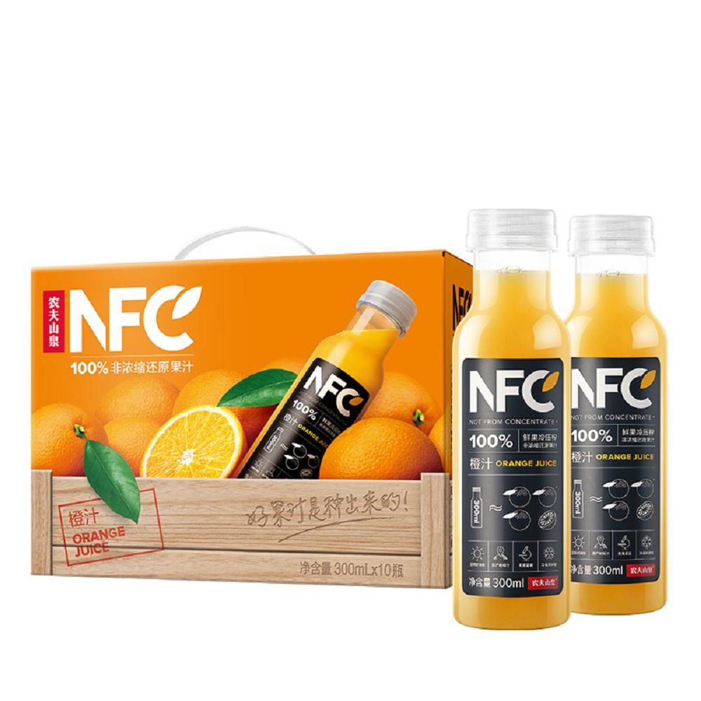 本来生活 农夫山泉NFC果汁饮料(橙汁)300ml*10瓶