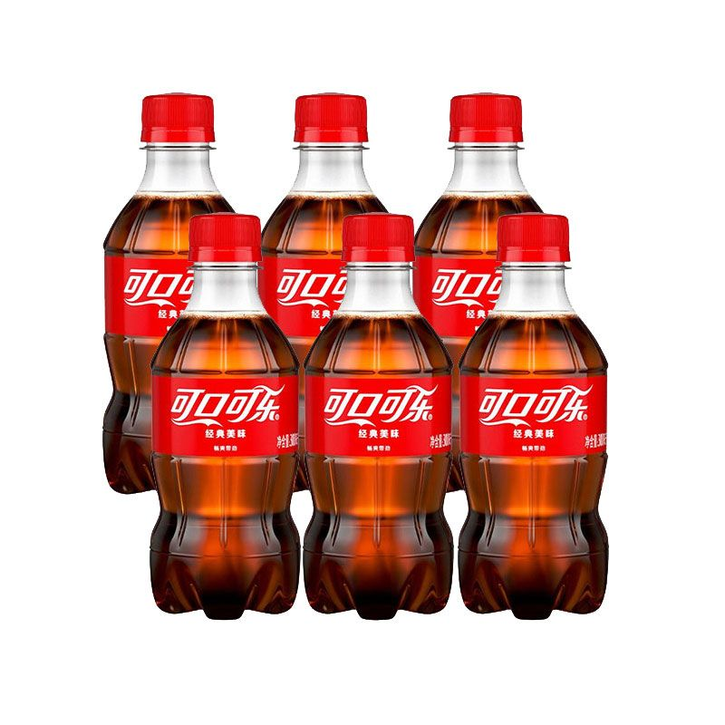 可口可乐 Coca-Cola汽水 碳酸饮料300ml*6瓶 渴了就喝可口可乐（G）