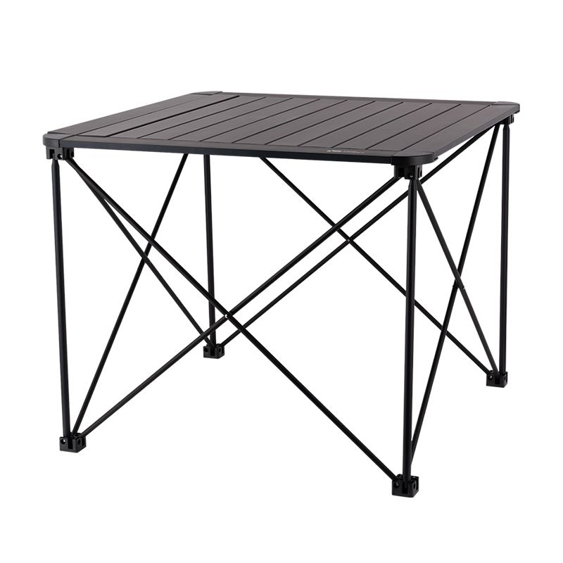 牧高笛 户外露营便携折叠铝合金四方桌 山铭折叠铝桌L  NX20665043大号【露营桌】