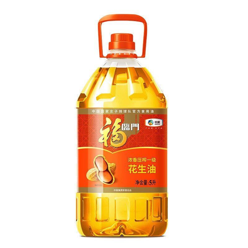 福临门 浓香压榨一级花生油5L 滴滴香浓 口口相传