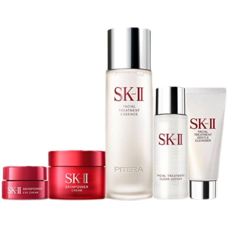 SK-II SK2经典五件套 神仙水清莹露洁面乳大红瓶面霜眼霜 中样旅行体验装 日本进口 修护滋养 SAIJIA