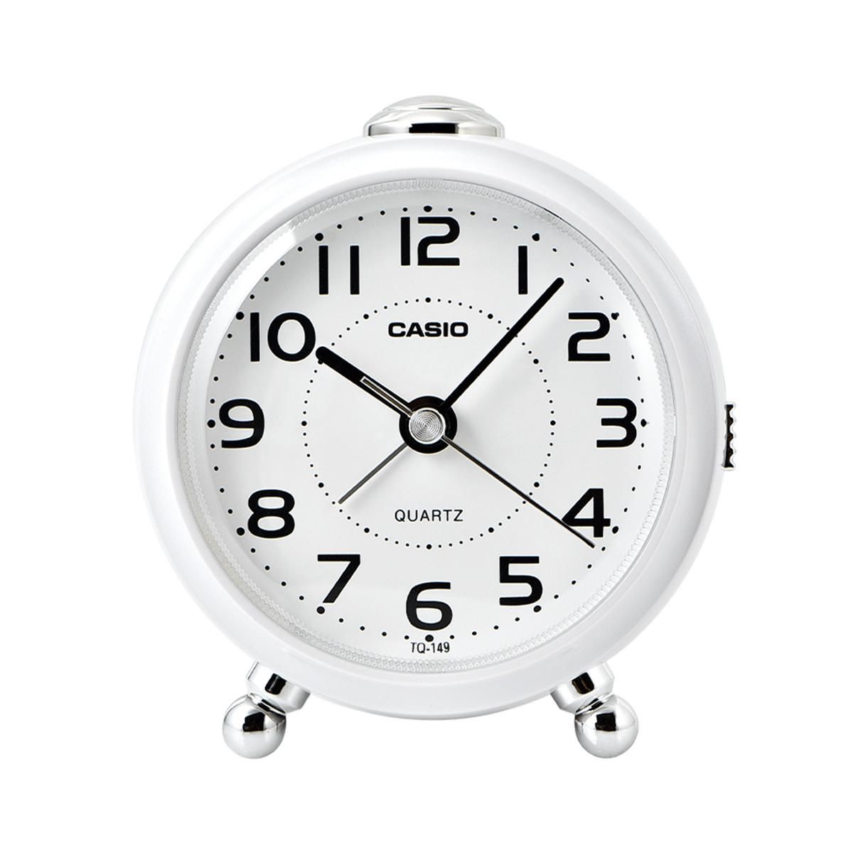 卡西欧（CASIO）闹钟 简约时尚家用床头钟儿童学生专用小闹铃 珍珠白 均码