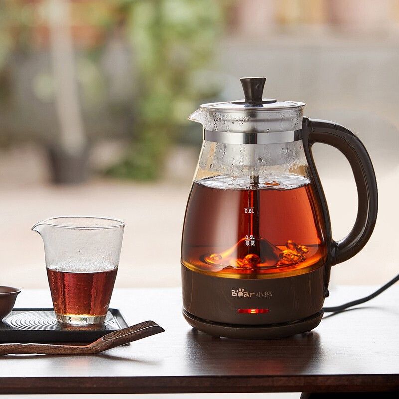 京东直供 小熊（Bear）煮茶器 养生壶家用办公室1L全自动蒸汽喷淋煮茶器带滤网v花茶壶 ZCQ-P10G5