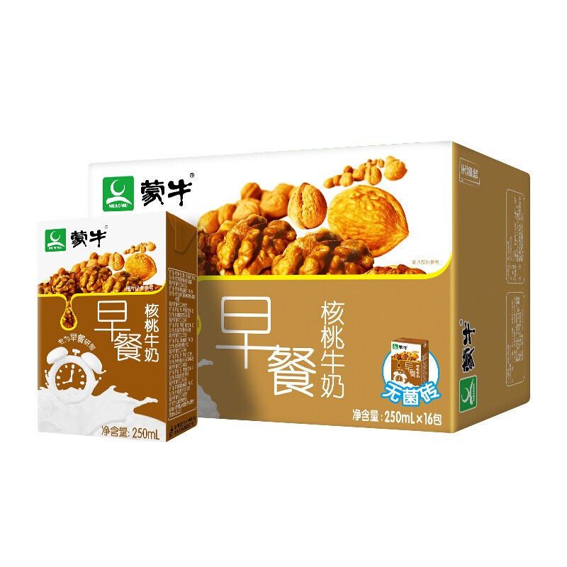 蒙牛 早餐奶 核桃味牛奶 250ml*16 礼盒装