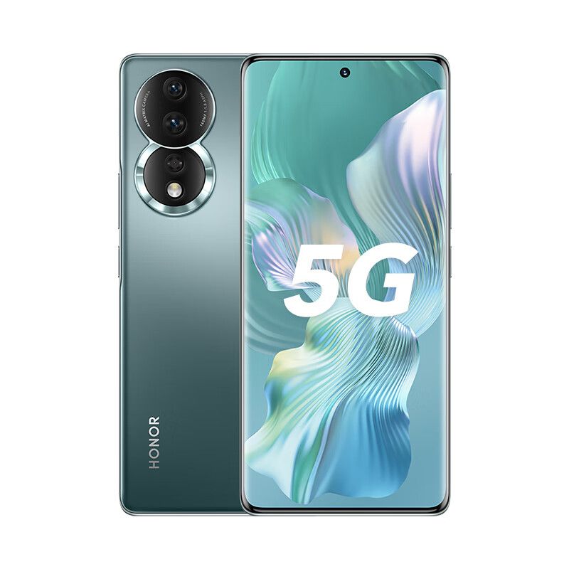 京东直供 荣耀80 1.6亿像素超清主摄 AI Vlog视频大师 全新Magic OS 7.0 骁龙782G 5G手机 12GB+256GB 墨玉青