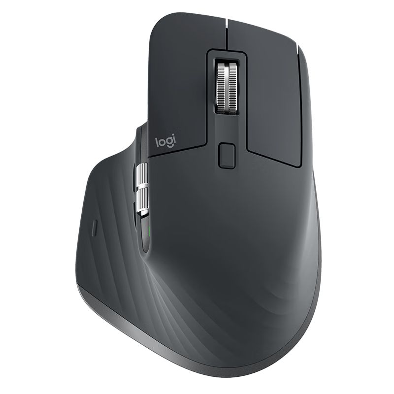 京东直供 罗技（Logitech）大师系列 MX Master 3S 无线蓝牙鼠标 人体工学 办公 静音鼠标 高端 石墨黑 带无线接收器