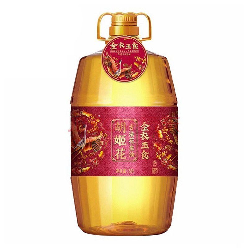 胡姬花 金衣玉食古法花生油5L【古法压榨 点滴醇香 营养健康】