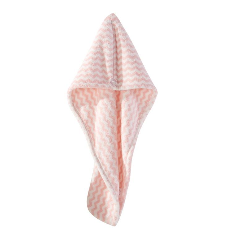 洁玉 干发帽欧洛珊瑚绒浴帽 蓬松柔软 吸水速干 粉色 J0030YM 25cm*62cm