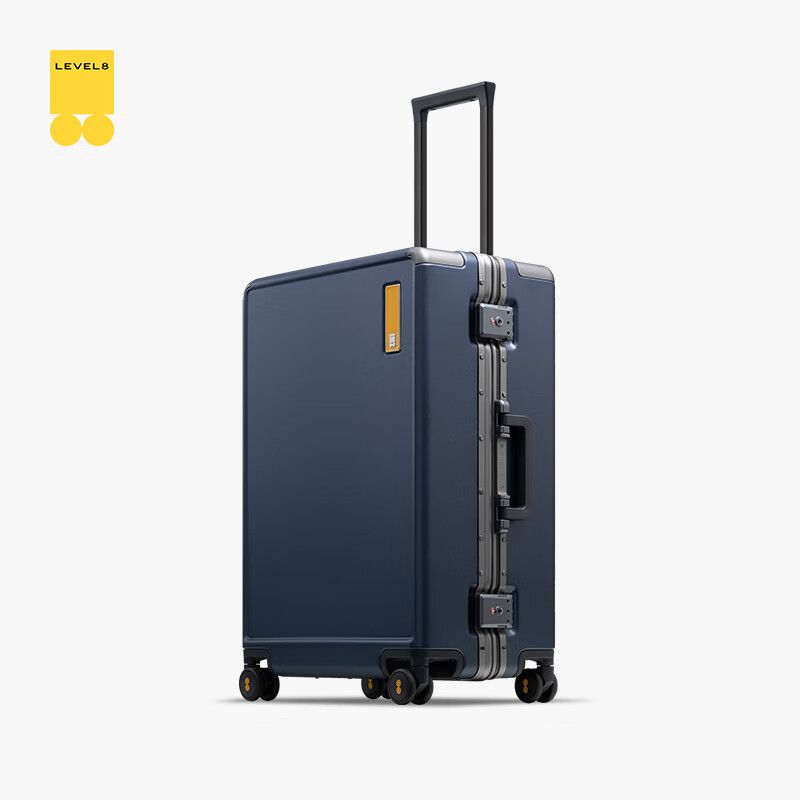 京东直供 地平线8号（LEVEL8）行李箱男女粗铝框旅行箱24英寸拉杆密码箱PC拉杆箱氦系列蓝色