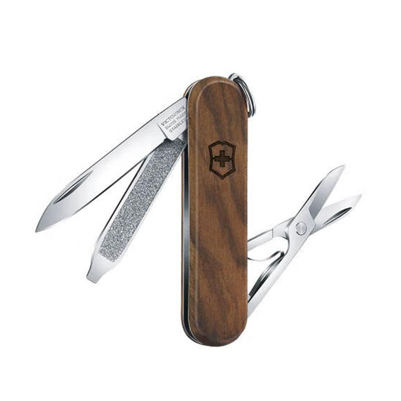 维氏 VICTORINOX 瑞士军刀原木典范5项功能水果刀多功能刀折叠刀具 胡桃木 0.6221.63