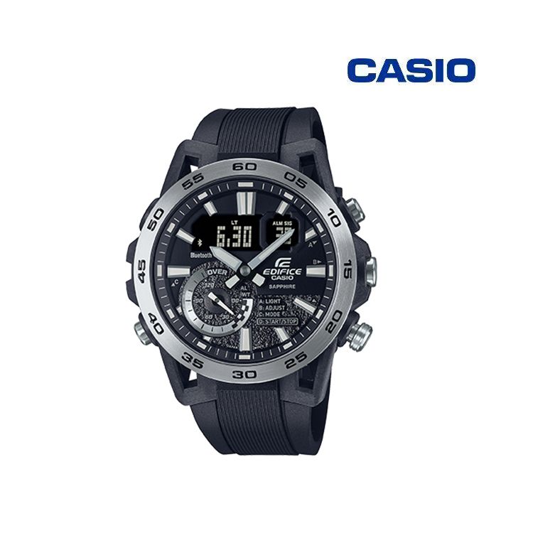 CASIO 卡西欧 手表男士ECB-40赛车表 人造蓝宝石玻璃镜面蓝牙连接防水商务男表ECB-40Y