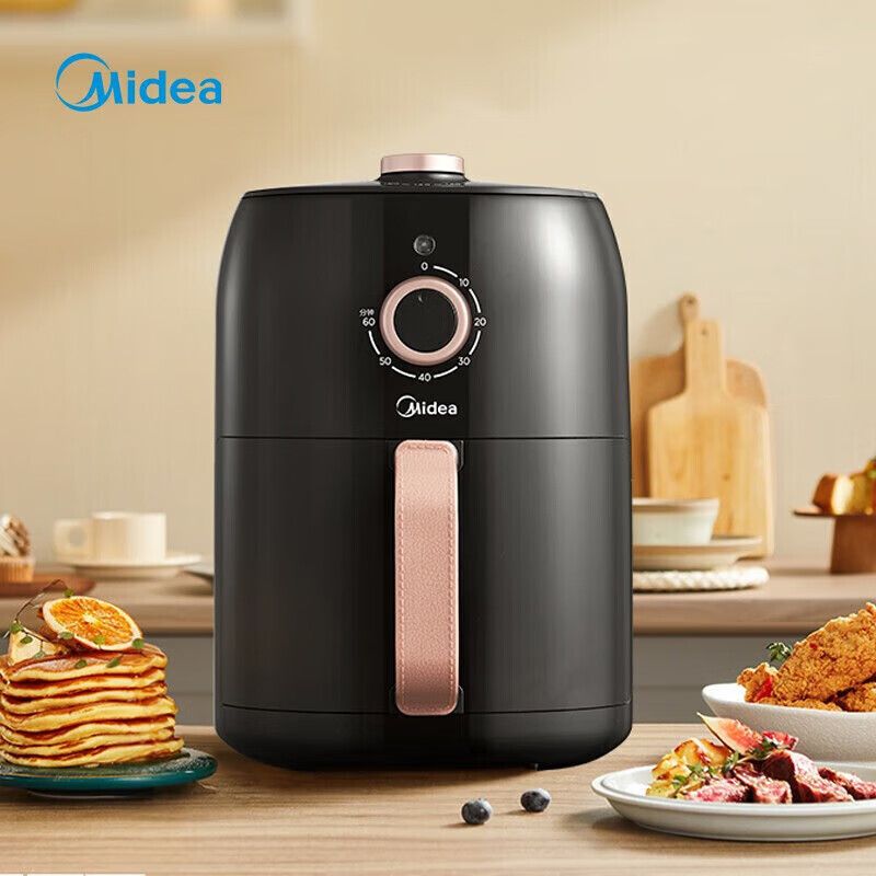 京东直供 美的（Midea）无油空气炸锅 精准控温全自动多功能低油轻卡电炸机薯条机3L大容量 KZE3003TQ