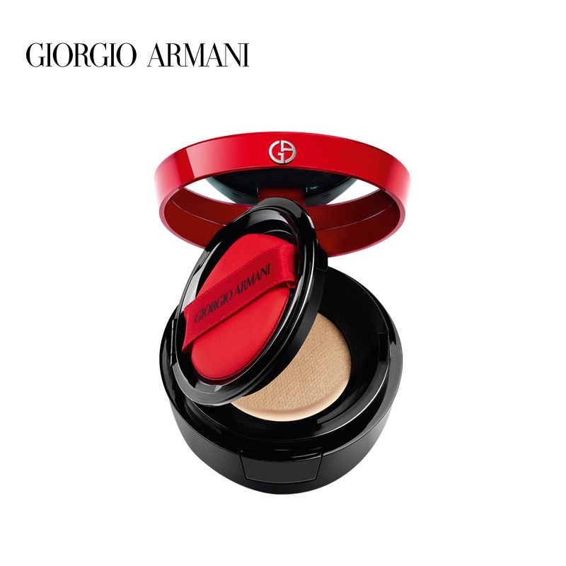 阿玛尼 Armani/阿玛尼红气垫轻垫精华粉底液遮瑕保湿持妆控油/限量新版高定红雀石红气垫