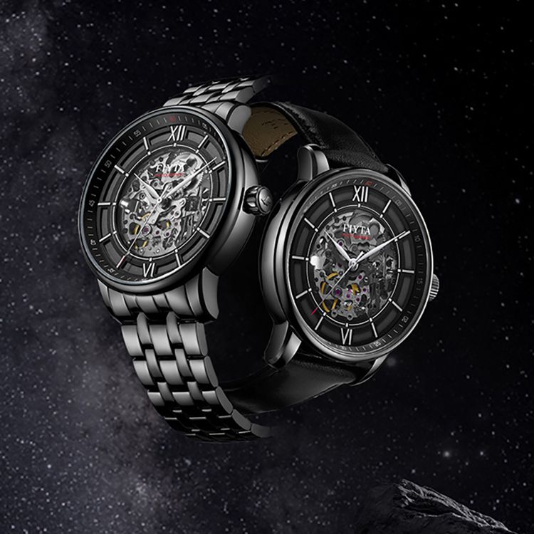 飞亚达 男士腕表 摄影师系列自动机械镂空黑盘 时尚男表 【赠礼盒】
