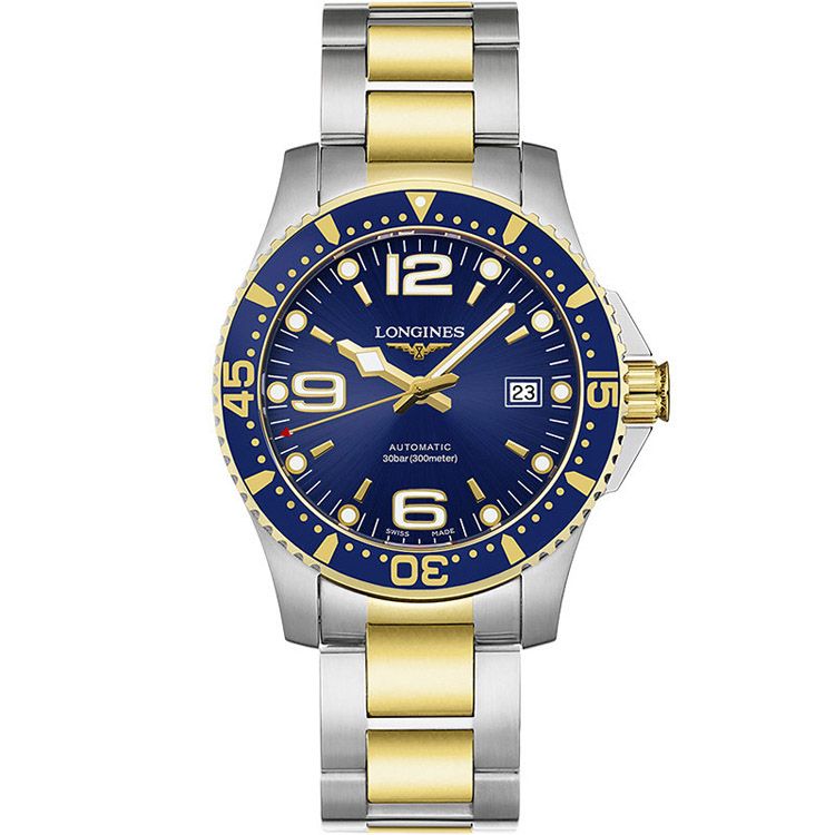 浪琴 康卡斯潜水系列机械间金男表41mm L3.742.3.56.7/L3.742.3.96.7