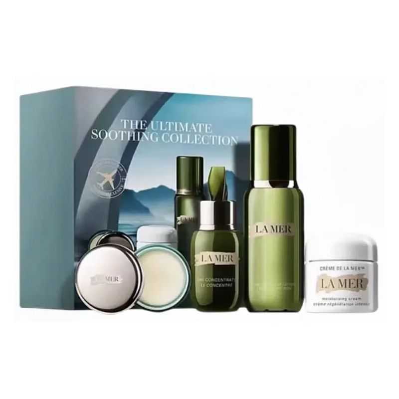 LA MER/海蓝之谜 【积分夺宝】舒愈四件套 精粹水150ml+浓缩精华50ml+润唇膏9g+经典面霜60ml