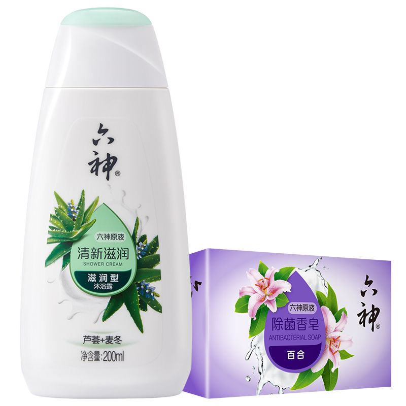 六神 沐浴组合（沐浴露200ml+香皂1块 多种香型随机发货）-HG