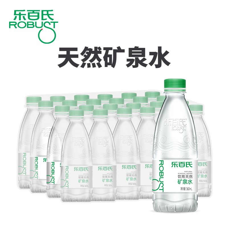 居水堂 乐百氏 天然矿泉水瓶装饮用水便携装360ml*24瓶