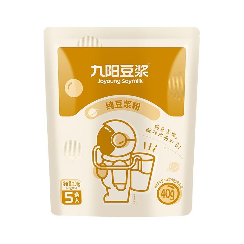 天猫 九阳豆浆纯豆浆粉20g*5条高蛋白无添加糖豆浆粉早餐儿童健身不甜 原味；1件 .