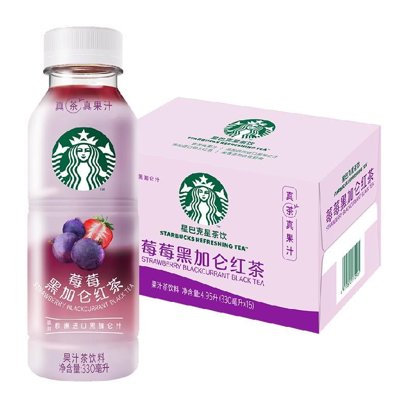 天猫 Starbucks/星巴克星茶饮莓莓黑加仑红茶果汁茶饮料330ml*15瓶 无规格 .