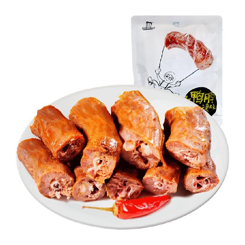 天猫 周黑鸭肉干小吃鸭脖子215g一大包辣味休闲零食卤味熟食整袋装 1件 .