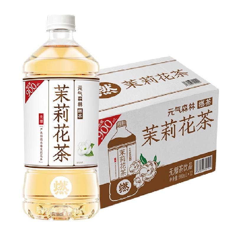 天猫 元气森林燃茶茉莉花茶无糖茶饮料900mLX12瓶茉莉花茶整箱 无规格 .