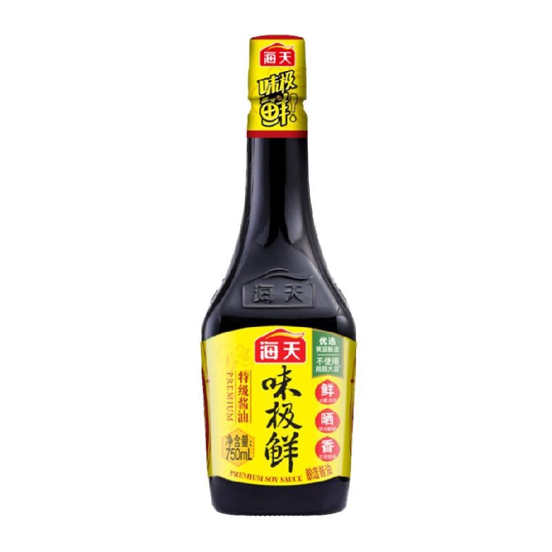 天猫 海天味极鲜酱油750ml*1阳光酿造特级生抽炒菜火锅调料 无规格 .