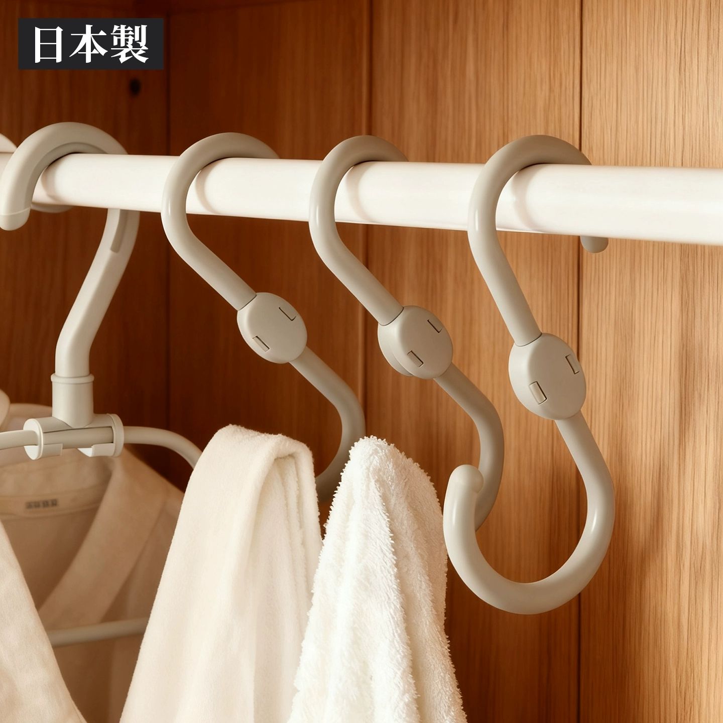 WORLD LIFE 日本进口挂钩3个装 S形挂钩 360可旋转挂钩 双头挂钩 