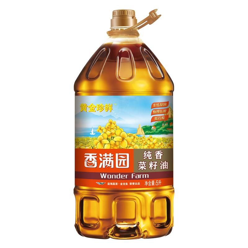 天猫 香满园黄金珍鲜纯香菜籽油5L 无规格 .