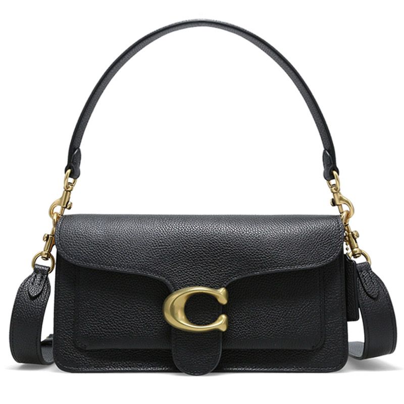 COACH/蔻驰 女士Tabby系列酒神包牛皮革单肩斜挎包 黑色 73995B4LJ 美国进口 XUNAN 送礼好物