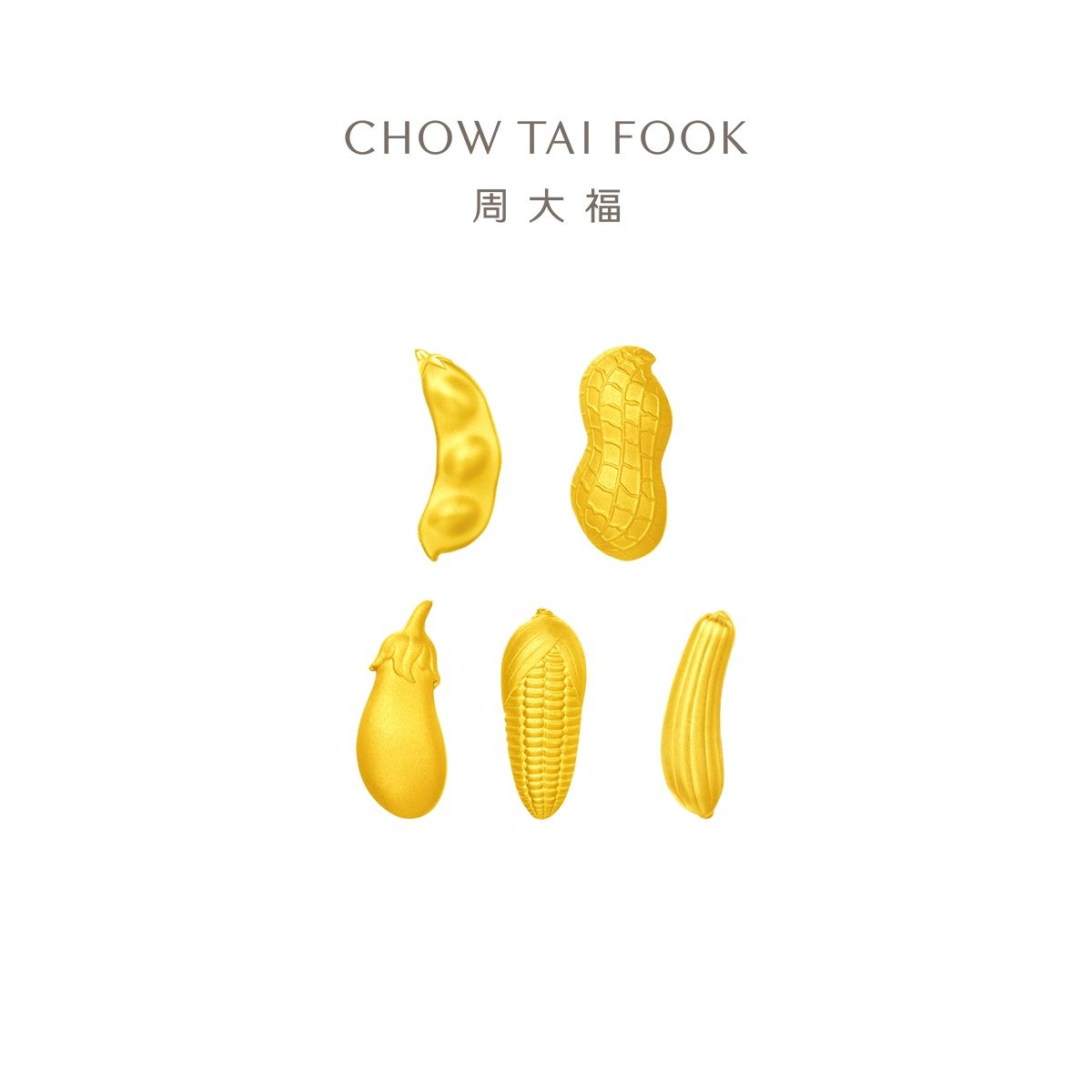 周大福 五谷丰登足金黄金金章计价 （工费420元）EOF978