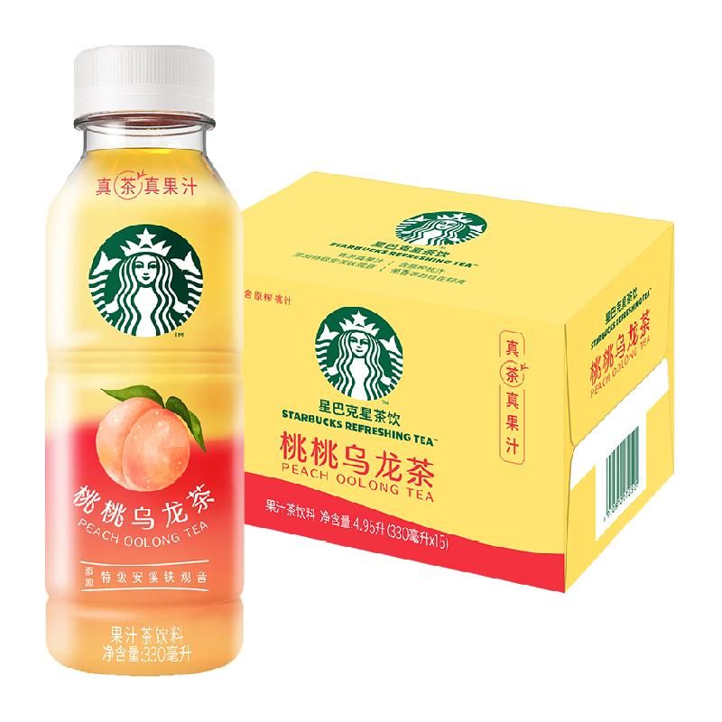 天猫 Starbucks/星巴克星茶饮桃桃乌龙茶果汁茶饮料330ml*15瓶 无规格 .
