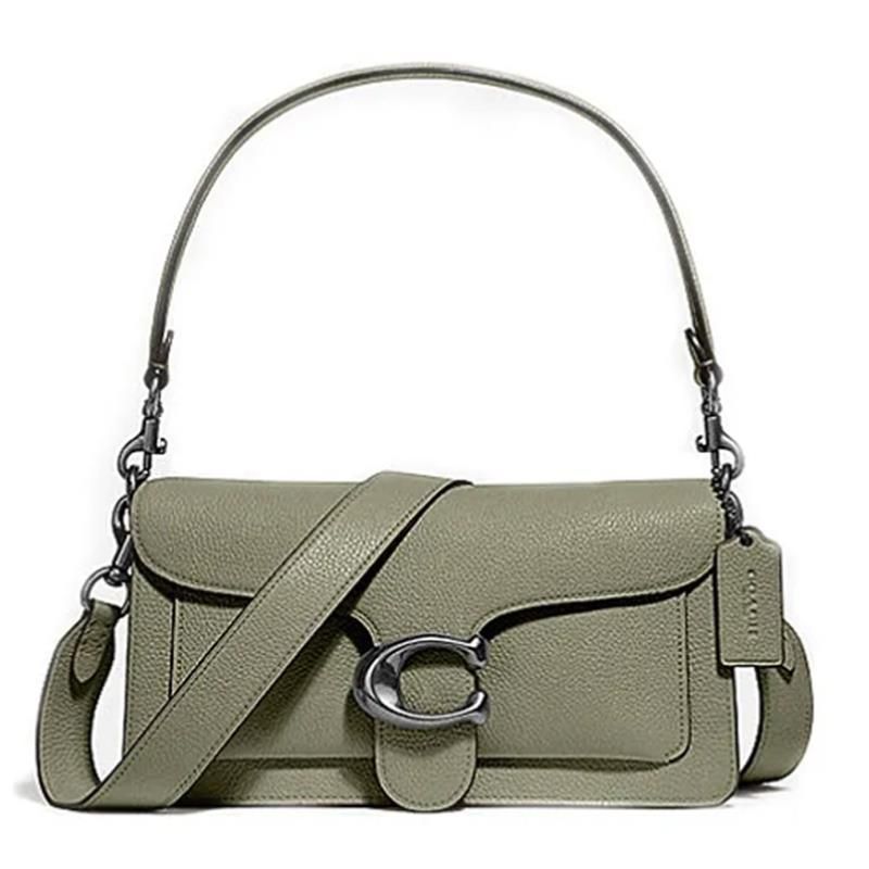 COACH/蔻驰 Tabby 26酒神包手提单肩斜挎包中号女款纺绿色 73995V5QUF 美国进口 XUNAN 送礼好物